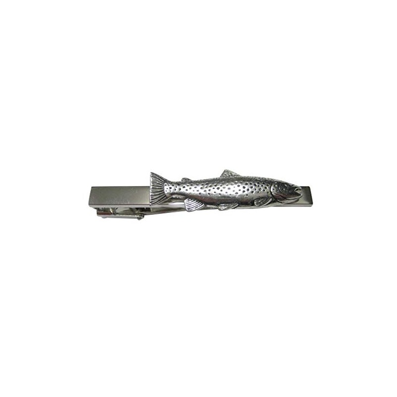 Trout Fish Square Tie Clip
