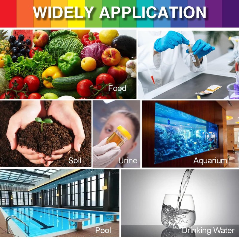 pH Test Strips Upgraded 1-14 Litmus Paper, Universal Indicator for