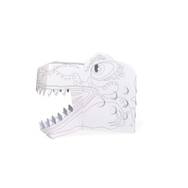 T-3042 Make A T-Rex Colour-In 3D Mask Card Craft Kit | Children's Crafts and Accessories