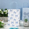 JarThenaAMCS 24Pcs Blue Bow Paper Bags Cute Bow Knot Treat