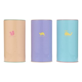 ifundom 3pcs Tinplate Money Box Ornament with Removable Lid