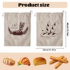 Bread Bag Linen Bread, 2 Pieces Reusable Baker's Lines, Large