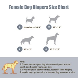 wegreeco Dog Diapers Female (3 Pack), Highly Absorbent Dog Diapers for Female Dogs, Washable Dog Diapers for Dogs in Heat, Incontinence, or Excitable Urination (Colorful Leopard, Small)