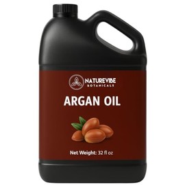 Naturevibe Botanicals Argan Oil 32 Ounces 100% Pure & Natural Morocco Oil | Cold Pressed | Great for Skin, Nails & Hair | Non-Greasy Body Oil | Face Moisturiser (946 ml)