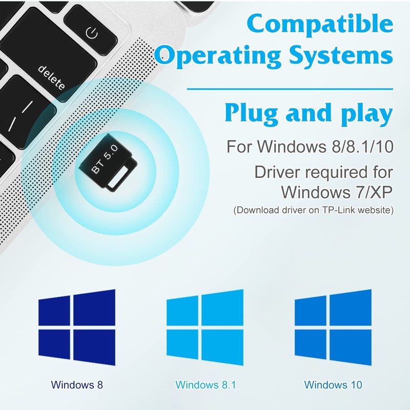 Bluetooth Adapter for PC, UrbanX USB Mini Bluetooth 5.0 Wireless