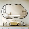 Dorlicecass Irregular Wall Mirror - Wall Mirrors Decorative 20"x36" Black