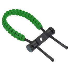 sourcing map Archery Bow Wrist Sling 15.75 Inch 550 Paracord Strap Compound Bow Stabilizer & Hand Loop Carrier Bow Stabilizer for Bow Hunting Shooting Green 1 Count