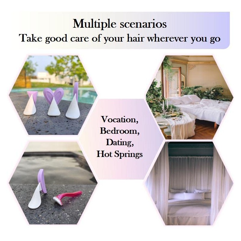 Munyee Hua Intimate Pube Hair Trimmer Set for Women with