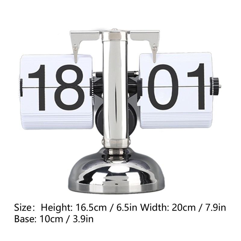 Flip Desk Clock, Retro Mechanical Flip Down Clock, Minimalist Internal