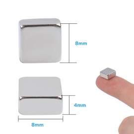 Aenienoe Magnets Small Rectangular Neodymium Magnets Extra Strong 8 x 8 x 4 mm Mini Magnets for Notice Board Magnetic Board Fridge Whiteboard Craft Photos Magnets Pack of 20