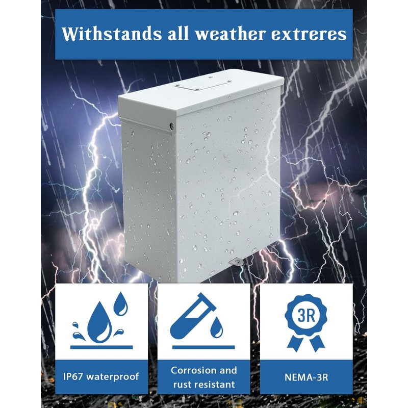 Jiangce 100A Generator Transfer Switch, 3P Heavy Duty Automatic Transfer