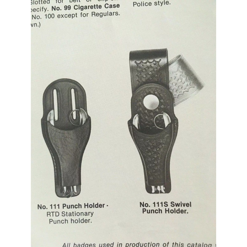 Tex Shoemaker VTG Tex Shoemaker Leather Ticket Hole Punch Holder