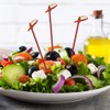NUOLUX Cocktail Pin, Fruit Picks, Bamboo Disposable Forks, 3.5 inches