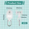 50 Pcs Curtain Track Glider Rollers Hooks Ceiling Sliding Curtain