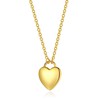 Puffed Heart Pendant Necklace in 18k Gold Vermeil | Heart