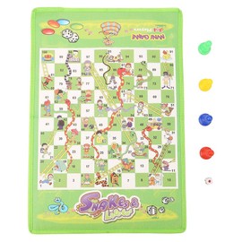 Foldable Non-Woven Fabric Snake and Ladder Chessboard Game Children Educational Interactive Game Toy for Children Adults