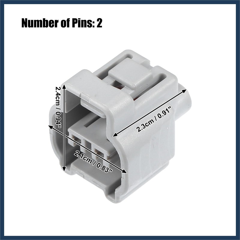 VekAuto 1 Set 2 Pin No.9098011051 Reverse Light Switch Connector