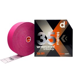 d3 X35 Waterproof Kinesiology Tape 5cm x 35 Meter Bulk Uncut Roll Pink - Sweatproof Latex-Free Hypoallergenic Sports Physio Tape for Knee, Shoulder, Back Muscle Injury & Joint Support