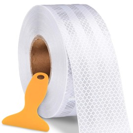 10M* 5cm Waterproof Reflective Tape, Reflector Tape Waterproof Outdoor Safety Tape Reflective Stickers Waterproof Tape, Ideal for Nighttime Use with Luminous- for Car Truck Motorcycle and More