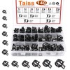 Taiss 140PCS 12 Sizes 6-22mm Black Spring Band Hose Clamp