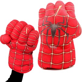 Maxricus Kids Glove Gift Spider Toys - Super Hero Toys Present Hands Infinity Gloves Costumes Fists Spider Gloves for Kids Spider Glove for Kids Boys Girls Gift -Gloden&Blue
