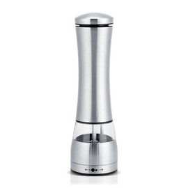 Stainless Steel Electric Salt & Pepper Mill Grinder Adjustable Coarseness Battery Operated