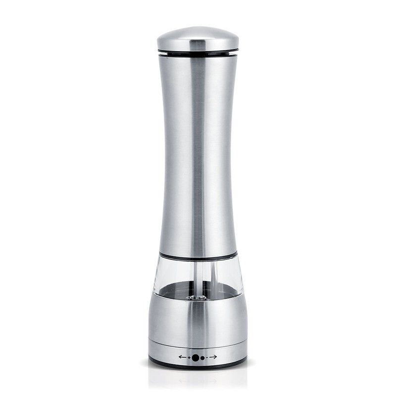 Stainless Steel Electric Salt & Pepper Mill Grinder Adjustable Coarseness