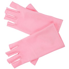 Baluue 1 Pair Nail Gloves Gel Gloves to Protect Manicure LED Gloves Sun Gloves Cotton for Dry Hands Nail Art UV Gloves Bite Proof Gloves The Mitten Mittens Nail UV Gloves Spandex Pink