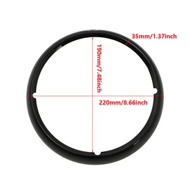 TOTMOX Black Headlight Lamp Trim Ring Cover 7" Headlight Trim Ring, Motorcycle Headlight Assembly, Compatible with Harley Davidson Touring Road King Electra Glide Street Glide and Tri Glide