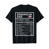 Dominican Dad Nutrition Facts National Pride Gift For Dad T-Shirt