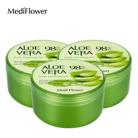 Mediflower 메디플라워 알로에 베라 98 프레쉬 수딩젤 300mlx3개 Mediflower Aloe Vera 98 Fresh Soothing Gel 300ml x 3pcs