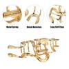 VOCOSTE 1pc Metal Hair Claws, for Women, Gold Tone, 4.37''x2.20''x1.18''