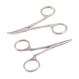 DDP Set of 2 Mini Non-Locking Hemostat Straight & Curved for Ear Care