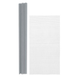 sourcing map 10pcs 8 Inch Plastic Welding Rods, PVC Welding Sticks with Stainless Steel Mesh for Repairing Plastic Bumpers, Kayaks, Grey