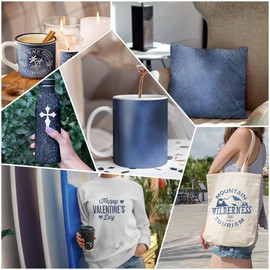 LUCKIGUCK Infusible Transfer Ink Sheets, 8 Pieces/Set, Glitter Pre-Printed Dyed Sublimation Paper, 30.5 x 30.5 cm, Iron on T-Shirt and Cup