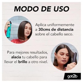 Got2b Prebase de Brillo para el Cabello Got Gloss, Protector Térmico, 200ml