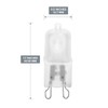 10 Pack Frosted Lense 40W Q40/G9/FR/120V G9 JCD 40 Watt
