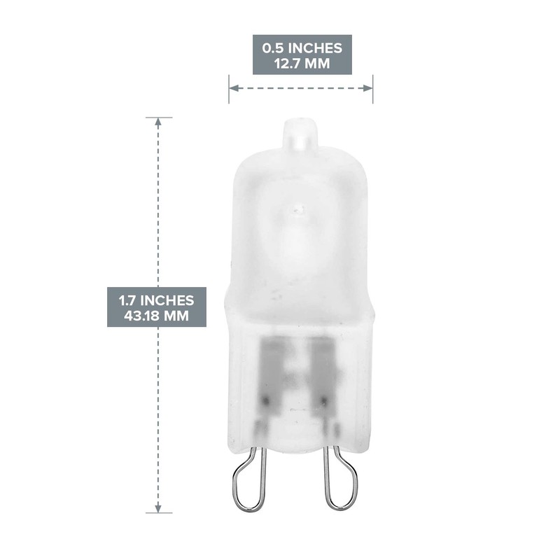 10 Pack Frosted Lense 40W Q40/G9/FR/120V G9 JCD 40 Watt
