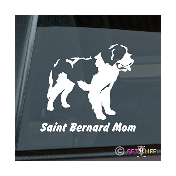 Saint Bernard Mom Sticker Vinyl Auto Window v2 st. st