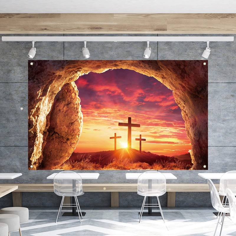 He is Risen Decorations Happy Easter Backdrop for Photography Easter