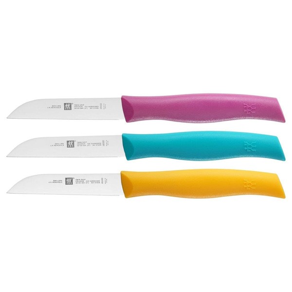 Zwilling 38099-000 Twin Grip Knife Set, 3 Pieces, Assorted Colours