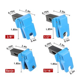 Sandfren Car Brake Oil Pipe Plug, 4PCS Vehicle Automatic Fluid Line Stop Clamp Set, Prevent Oil Spills Automotive Brake Tubing Nozzle Hose Clamp Tool, Universal for SUV RV Truck