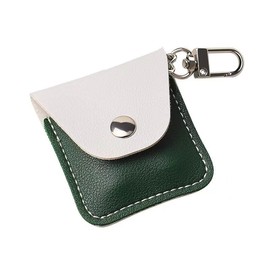 Tangseajiao Black White Leather Ring Holder Keychain for Gym, Portable Jewelry Travel Ring Keeper Case for Wedding ring and Necklaces Jewelry Boxes and Organizers