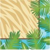 Creative Converting 16 Count 3-Ply Safari Adventure Beverage Napkins, Brown/Green