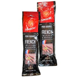 Dry Thin Kabanos French Inspired, Smoked and Dried Pork Sausage, Polish Traditional Meat 4.2 oz | 120g (pack of two)
