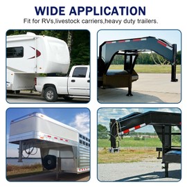 DICMIC Gooseneck Hitch Lock, Heavy-Duty Gooseneck Trailer Hitch Lock Model TL-50 Coupler, Gooseneck Lock Fit for Heavy Trailers, Livestock Haulers and RVs, Silver