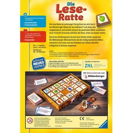 Ravensburger 24956 - Die Lese-Ratte - Spielen und Lernen für Kinder, Lernspiel für Kinder ab 6-10 Jahren, Spielend Neues Lernen für 1-4 Spieler, Yellow