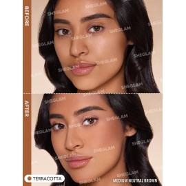 SHEGLAM Sun Beam Bronceador Líquido Mate - Terracotta Bronceador Líquido Facial Contorno para Mejillas Acabado Natural Larga Duración Fácil de Aplicar