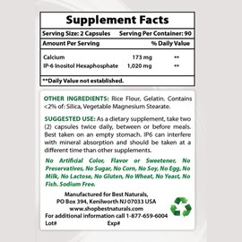 Best Naturals IP-6 510 mg 180 Capsules