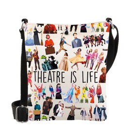 WSNANG Broadway Musical Inspired Gifts Theatre Life Crossbody Bag Broadway Musical Lover Shoulder Bag (Theatre is Life CB)
